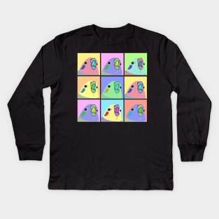 pop art cockatiel Kids Long Sleeve T-Shirt